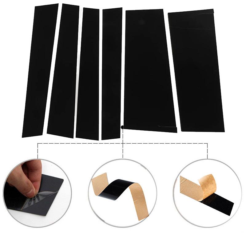 6pcs Car Window Door Column B C Pillar Post Trim Cover Glossy Black PC Stickers Accessories for Honda Freed GB3/GB4/GP3 2008-2016