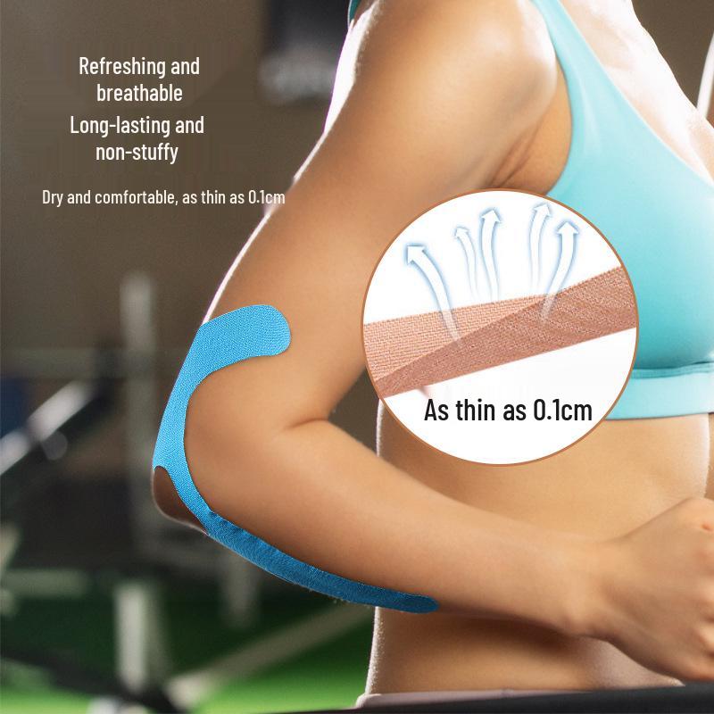 Предварительно нарезанная эластичная кинезиологическая лента: Дышащая поддержка мышц для фитнеса локтя