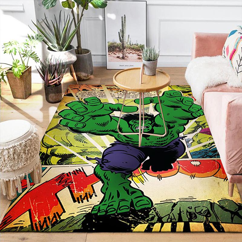 1Pc Hulk'S Comic Adventure Rug, Office Carpet Indoor Outdoor Doormat, Non-Slip Soft, Living Room, Christmas Halloween Gift. M928673