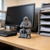 Nordic fantasy dwarf-themed sitting statue,  a aesthetic decoration suitable for gaming tables, office desks, bookshelf edges, and bedroom