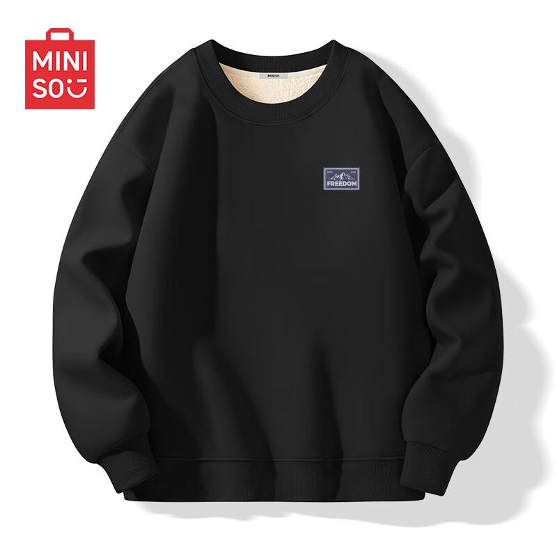 MINISO Men's Lamb Fleece Crewneck Sweatshirt