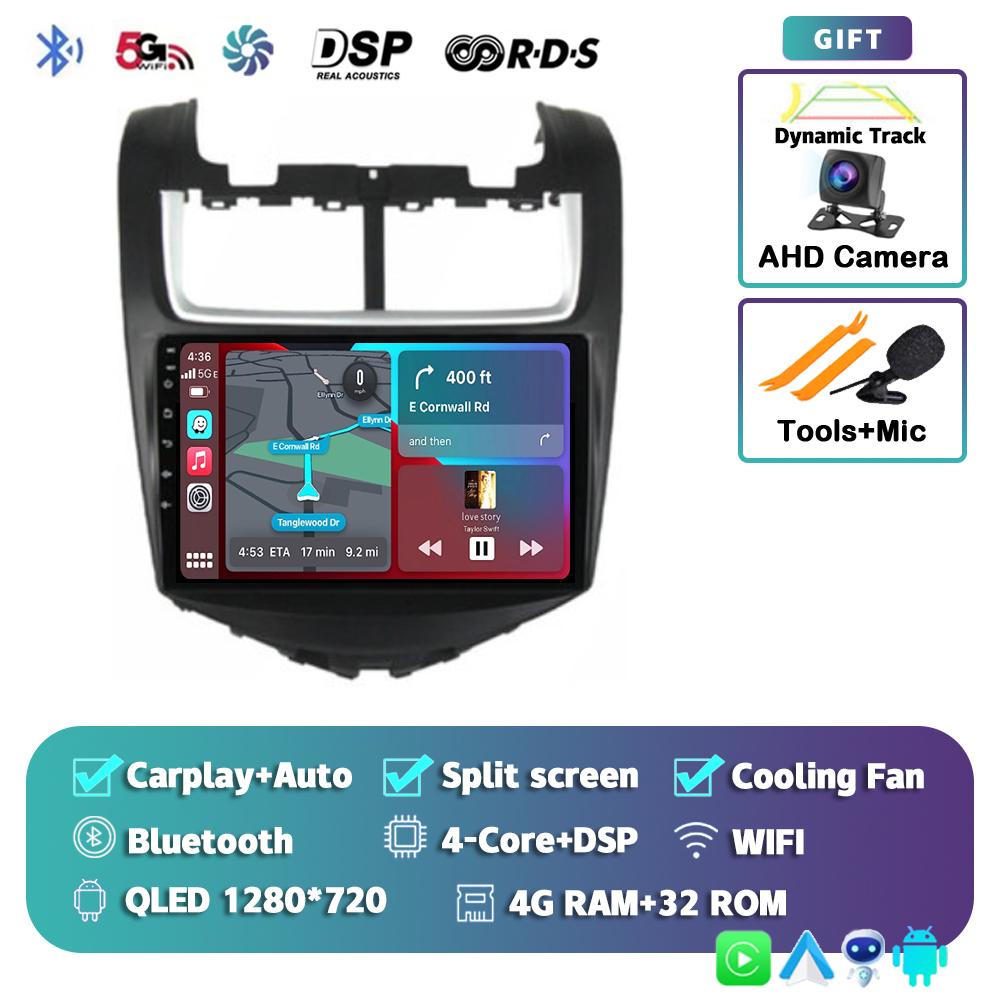 Android 14 Carplay Auto Car Radio For Chevrolet Aveo 2014 2015 2016 2017 Multimedia Player GPS Navigation DSP BT 2din DVD Stereo