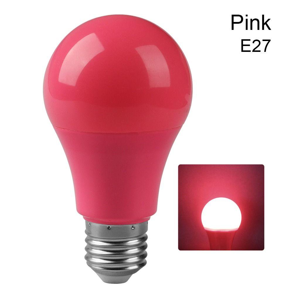 AC220V 110V Lamparas Фонарик A60 Лампа E27 B22 База Цветной Свет Светодиодная Лампа