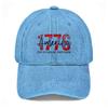 Unisex 1776 AMERICA 250 YEARS OF FREEDOM Dad Hat Patriotic Washed Baseball Cap