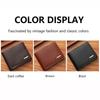 Large Capacity Male Leather Purse PU Leather ID Card Holder Portable Pocket Purse  Daily Use