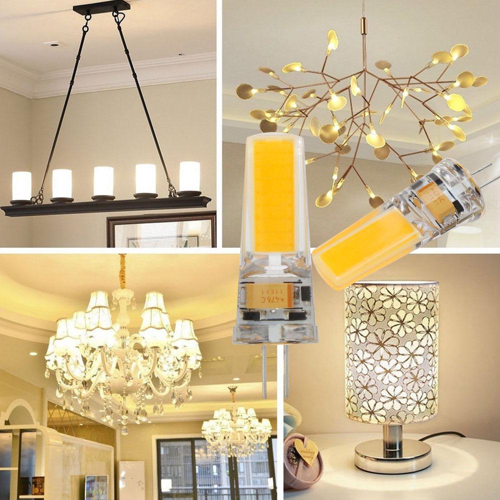 Светодиодная лампа Mini G4 G9 с регулируемой яркостью переменного/постоянного тока, 12 В, 220 В, 3 Вт, 6 Вт, COB, заменяет галогенные лампы