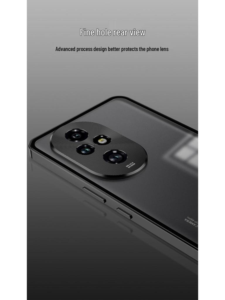 Чехол для телефона Honor 400pro с металлическим каркасом: Кнопка-защелка, Матовая задняя панель, Защитное зеркало.