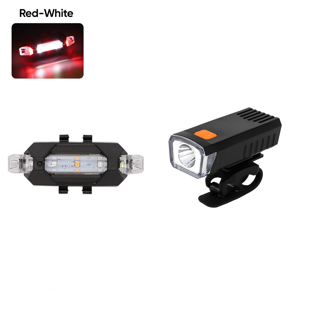 Bike Front Rear Light Set Bicycle Headlight Taillight MTB Road Bike Front Rear Lamp Set Cycling Flashlight Bicycle Accessories 7