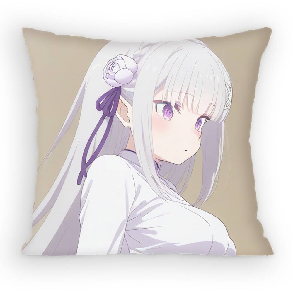 Re zero infinity Эмилия Милая Аниме Девушка Наволочка Диван Гостиная Спальня Изголовье Спинка Подушка Квадратная Подушка Время Сна