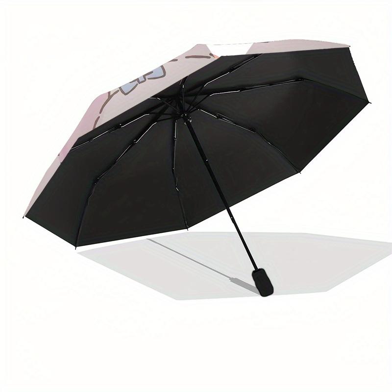 Kawaii, My Melody Automatic Opening and Closing Parasol Compact Travel umbrella with 8 Ribs for Women and Men Ideal Birthday/Christmas Gift,