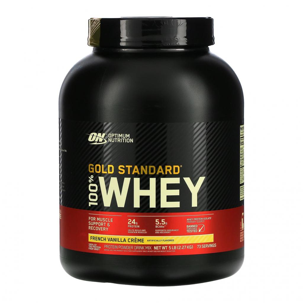 Whey Protein French Vanilla Cream (2.27 Kg), Gold Standard 100% Whey French Vanilla Creme, Optimum Nutrition