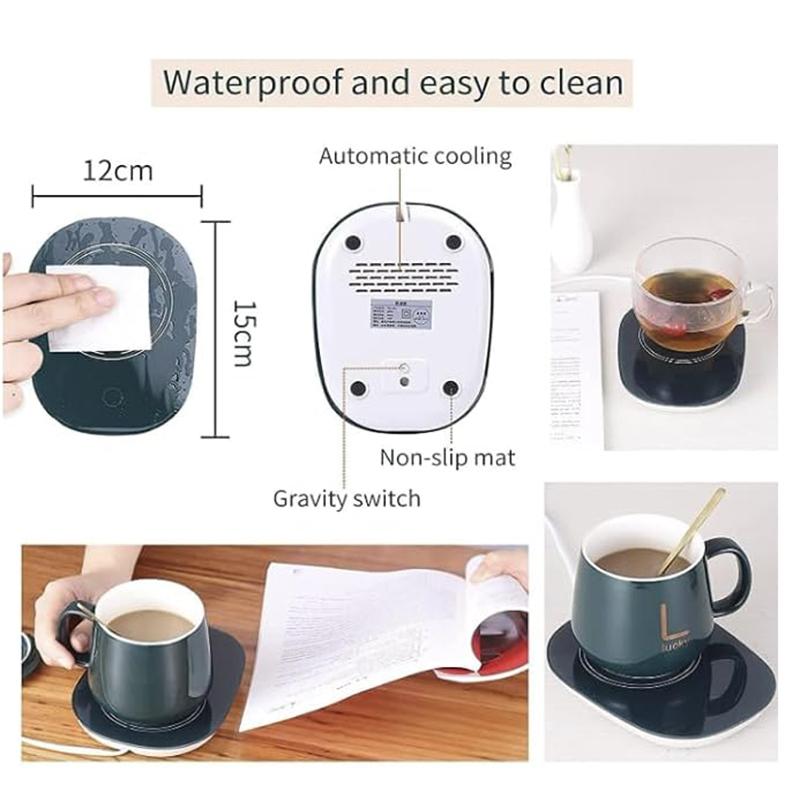 Smart Thermostatic Coaster Suitable for Home and Office Suitable for Hot Coffee Tea Milk Water Portable and Waterproof