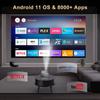 Портативный проектор Salange с поддержкой 4K-проектора AVI Android 11 WiFi6 BT5.0 Smart TV 720P Cinema Outdoor Movie Электронный фокус Отличный звук