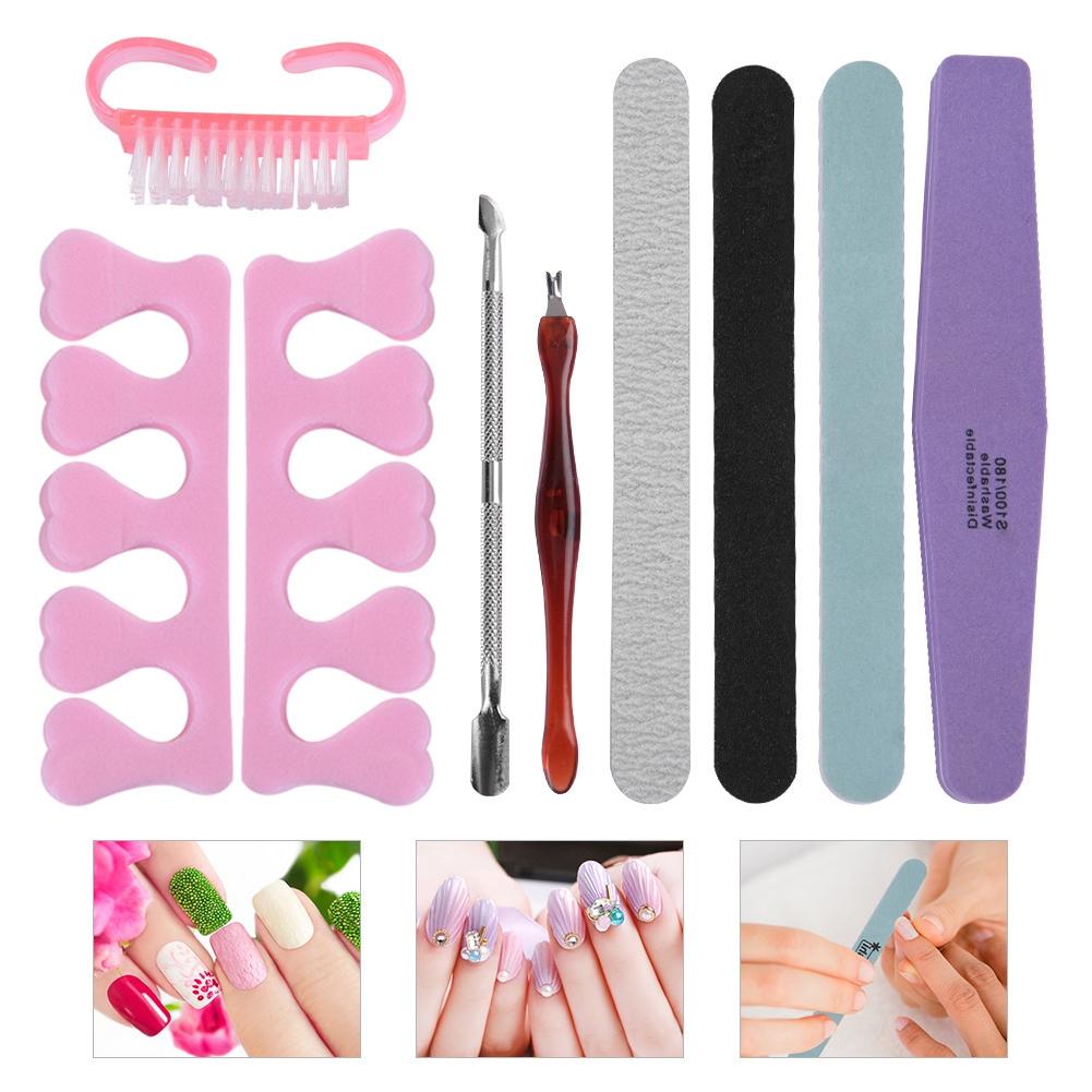8 шт. Профессиональный набор инструментов для маникюра и педикюра для ногтей, шлифовальные губки, пилки, полировщики