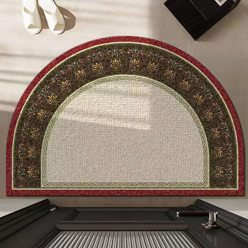 Ковер в американском стиле в стиле ретро, противоскользящий коврик, легкий роскошный полукруглый коврик, устойчивый к грязи, входной коврик