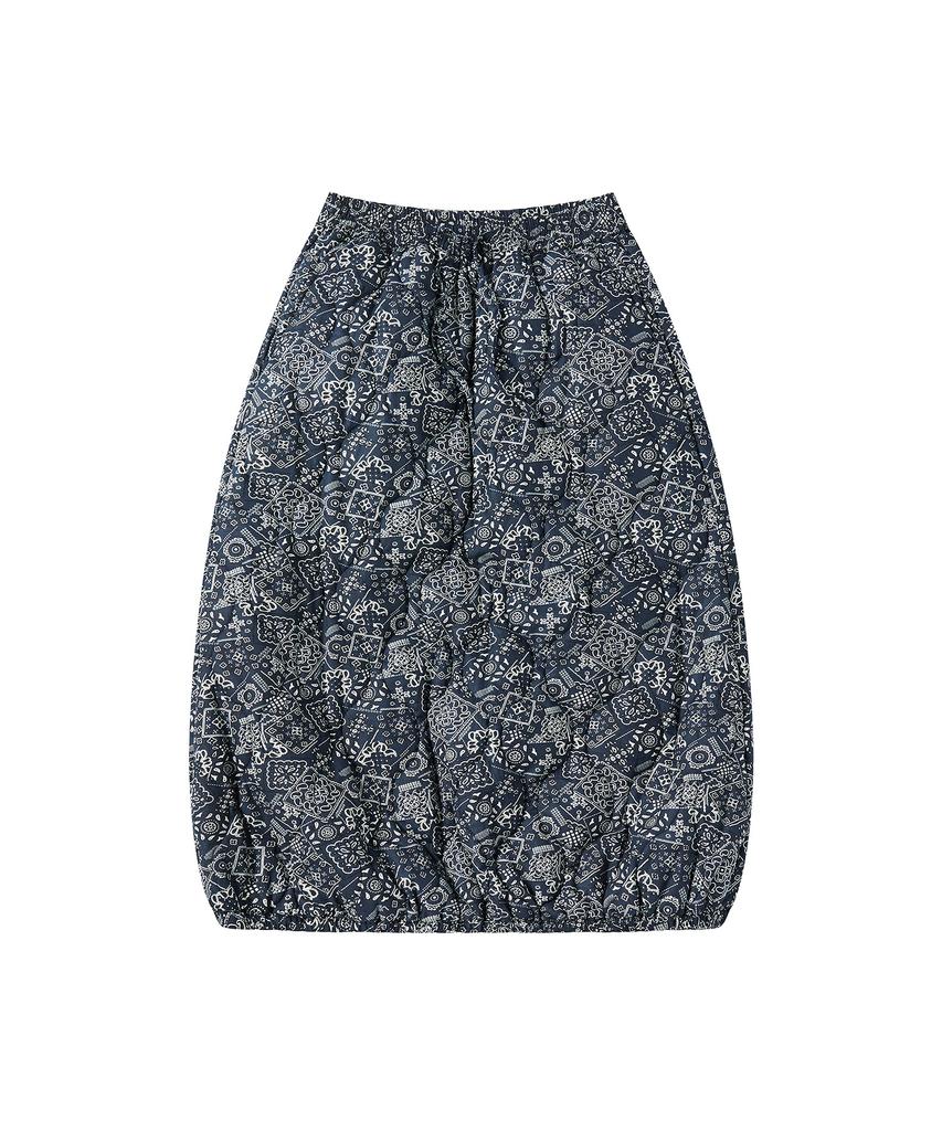 Comoni Nose W Padded Midi-Skirt [Navy]
