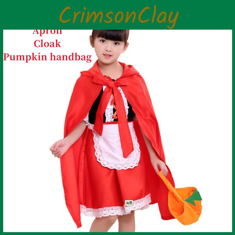 Платье принцессы Красной Шапочки Костюм для Хэллоуина из сказки для детей