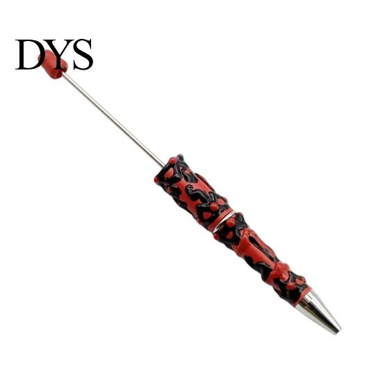 Ручка с возможностью крепления бусин DIY, Пластиковая шариковая ручка с вкраплениями, Уникальная, Ручная роспись, Для студентов, Подростков, Учителей, Школьные и офисные принадлежности