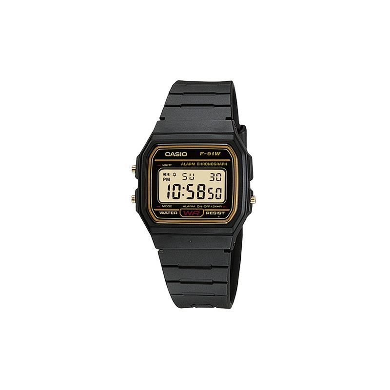 Casio Серия VINTAGE - квадратные, маленькие квадратные, классические ретро, водонепроницаемые, кварцевый механизм, полимерный ремешок, японские и корейские часы, женские часы, F-91WG-9