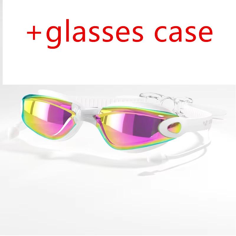 Профессиональные взрослые очки для плавания с защитой от запотевания и берушами. Мужские и женские очки для плавания. Герметичные. Регулируемые. Защита от УФ-лучей.