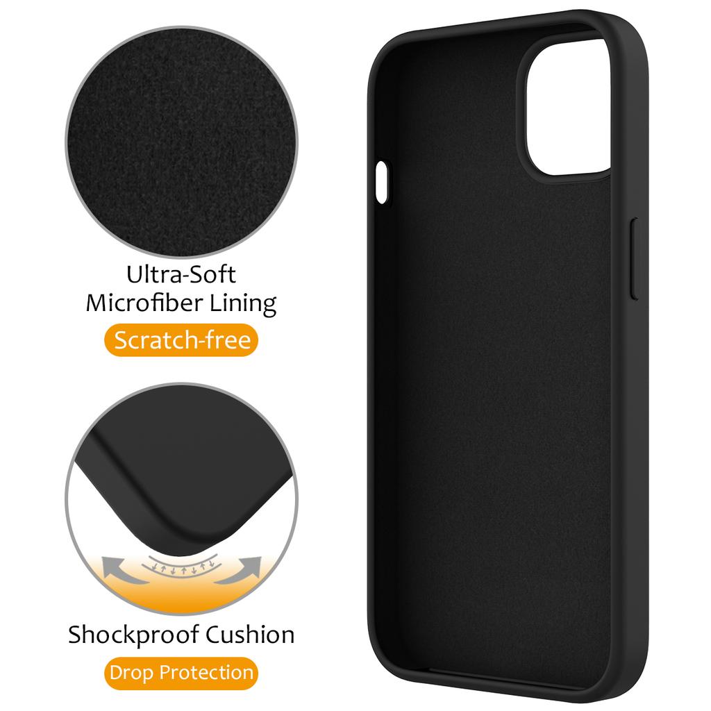 For iPhone 12 Pro Max Magnetic Case PC+Silicone Cover with Ring Kickstand