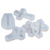 5pcs White Silicone Molds Set Silicone Cross Resin Molds Cross Shape Silicone Mould DIY Pendant