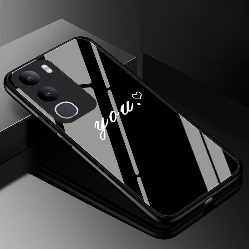 For vivo Y50 5G 2025 Case V2443A V2443BA Cover Tempered Glass Cases for vivo Y50m Y50e Y50s G3 5G Hard Back Bumper Fundas