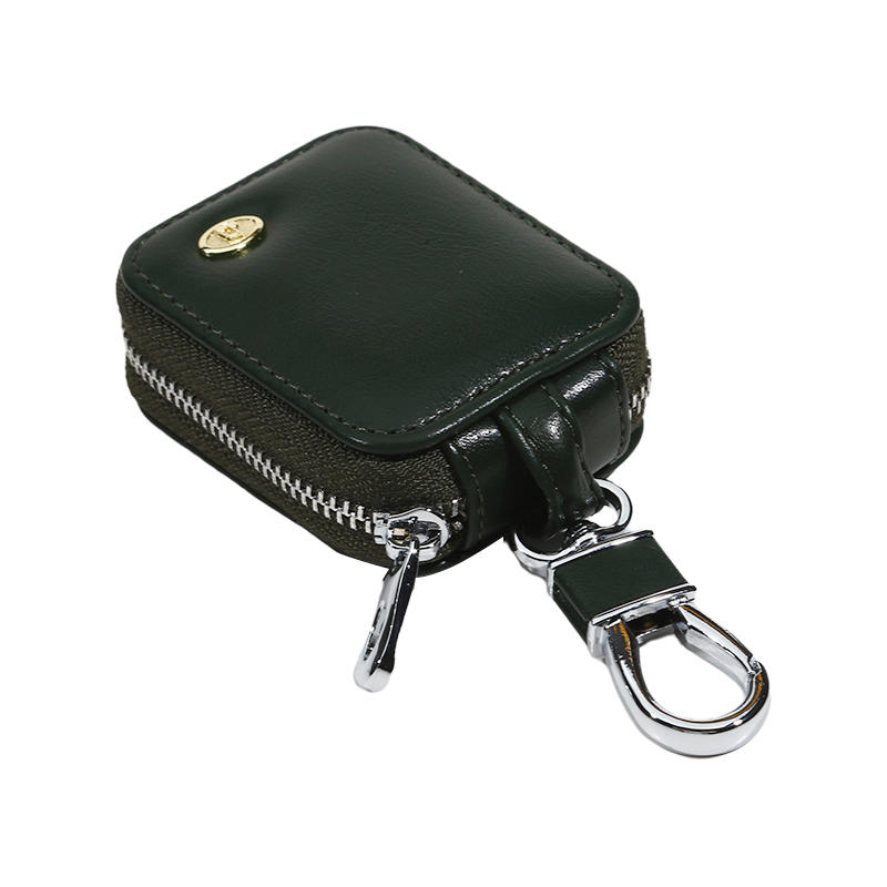 Compact Lightweight Travel Headphone Storage Case Women Men Wireless Earphones Earbud Protective Zipper Carrying Pouch with Keychain