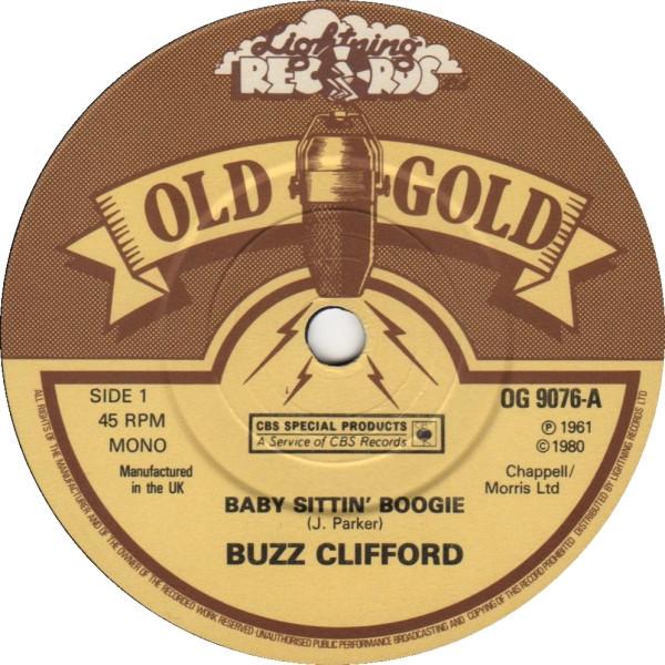 7-дюймовая пластинка BUZZ CLIFFORD / BOBBY VINTON - Baby Sittin' Boogie / Roses Are Red OG9076 Old Gold, Легкий 1980 Великобритания Рок Б/У