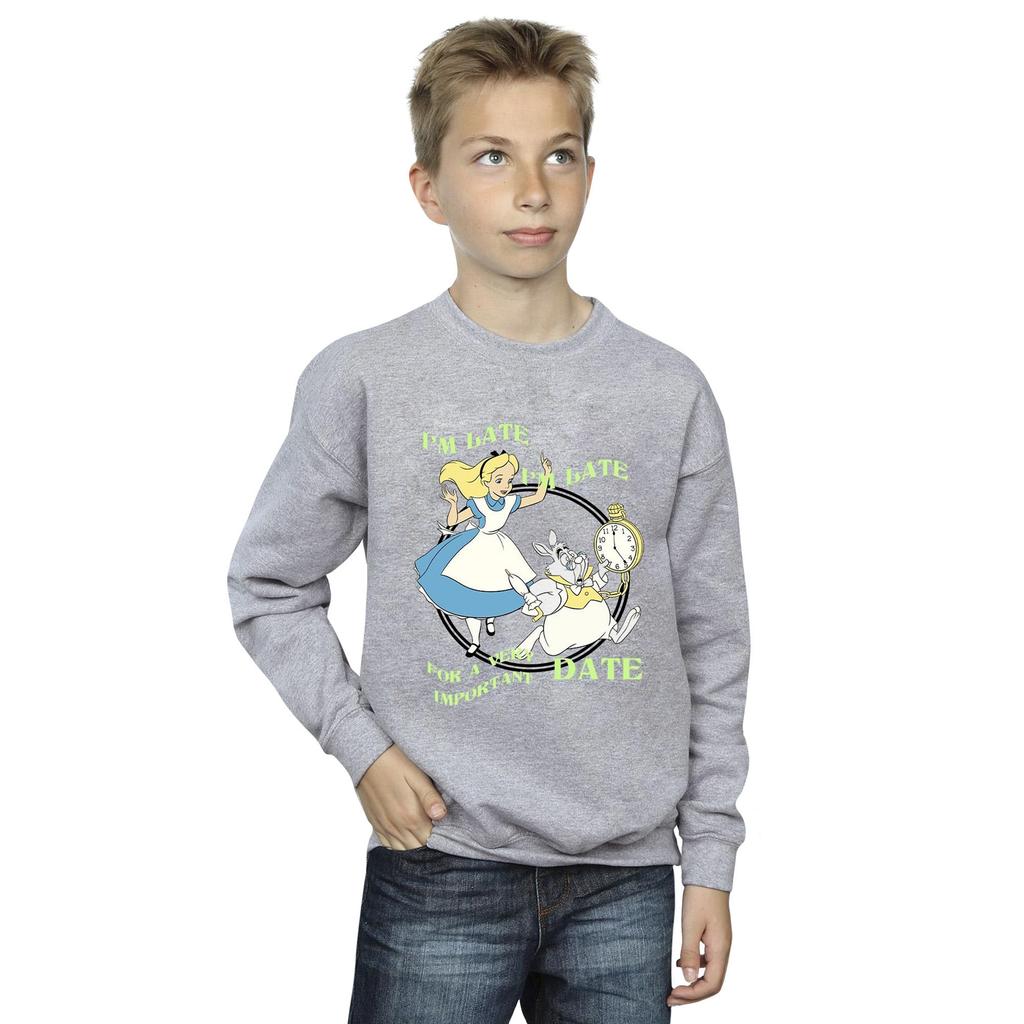 Disney Boys Alice In Wonderland I´m Late Sweatshirt