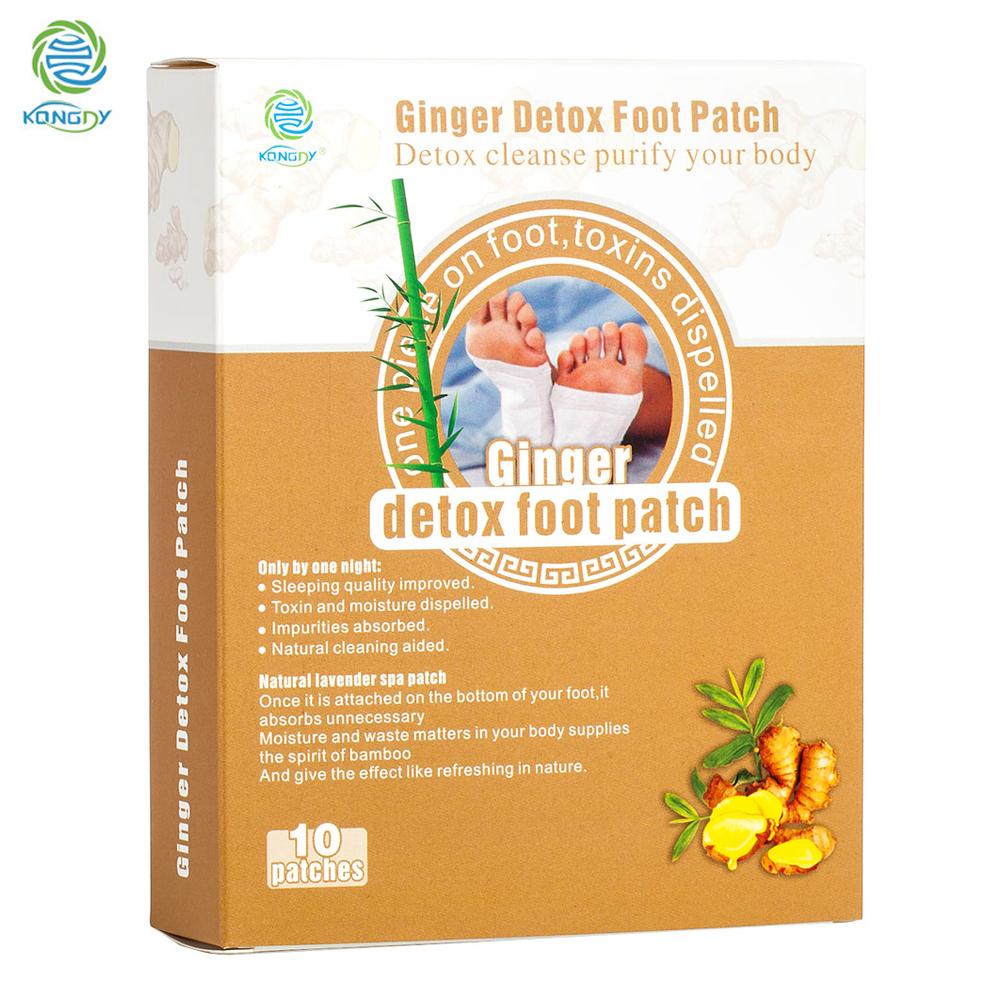 KONGDY 10 шт./кор. Детокс пластырь для ног, эфирное масло имбиря, натуральные ингредиенты, высокое качество, очищающая подушечка от токсинов, массаж тела