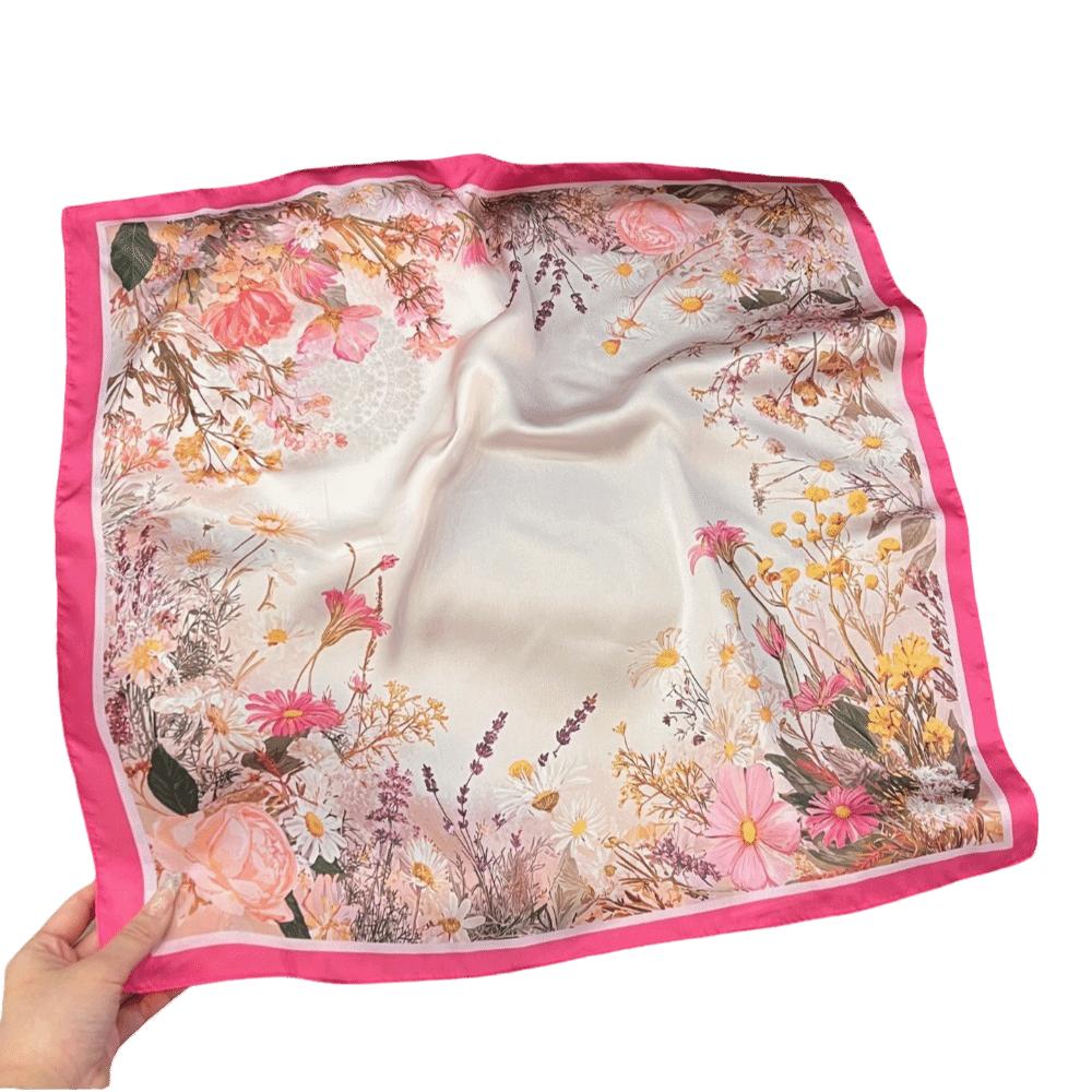 Soft Head Scarf Silk Hijab Foulard Luxury Square Scarf Women Female