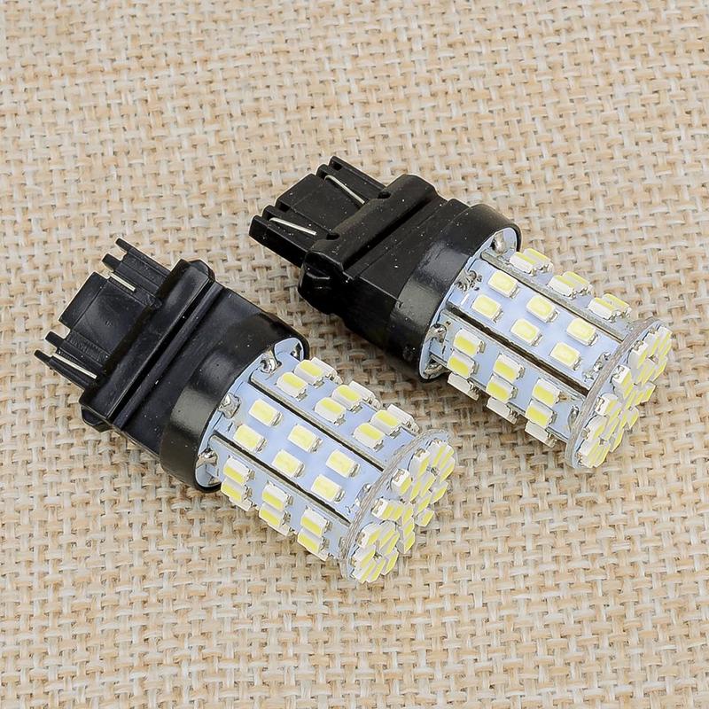 2Pcs 3157 64SMD White LED Reverse Brake Turn Signal Light Bulb Fit for Dodge Ram 1500 2500 3500 1994-2010