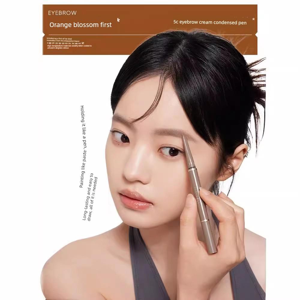 Judydoll Orange Eyebrow Dyeing Cream Waterproof and Long-Lasting Non-Fading Eyebrow Brush Light-Colored Eyebrow Brush Brown for Women