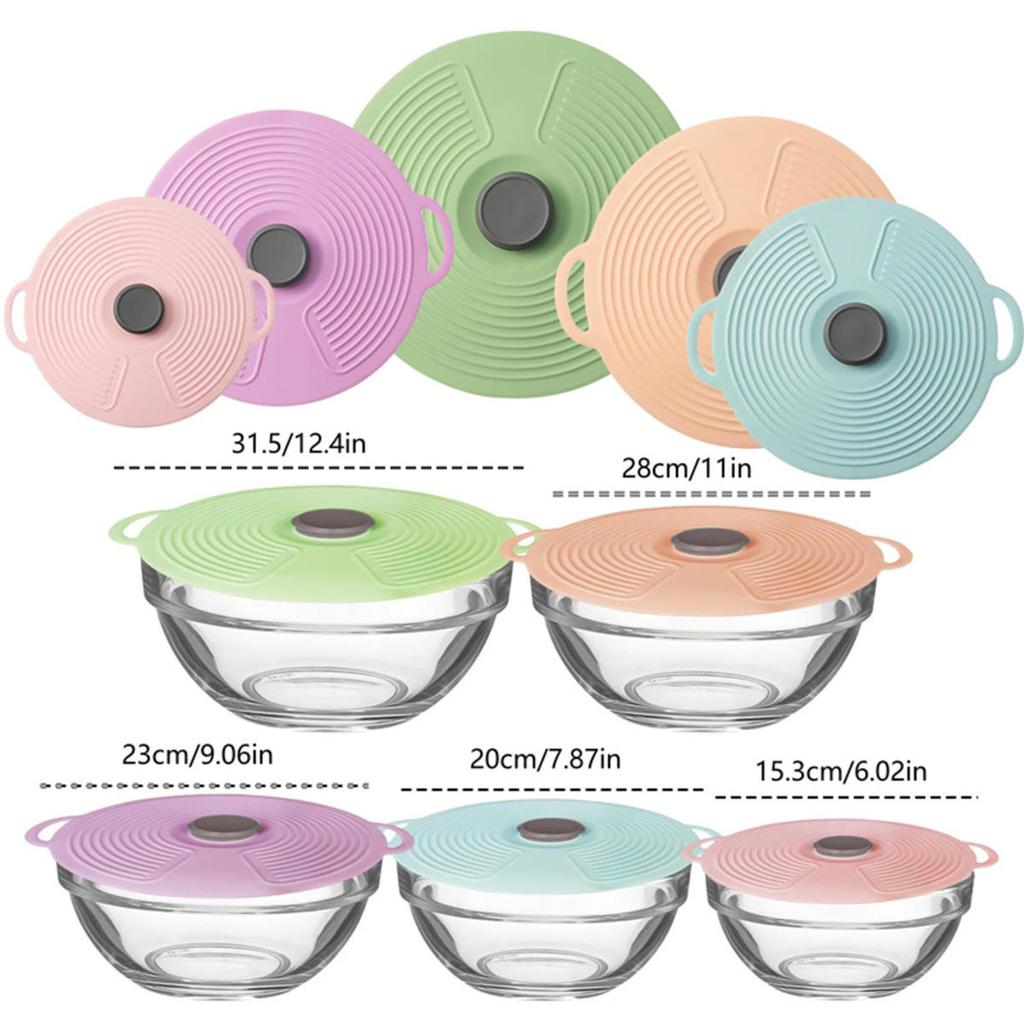 Universal Silicone Fresh-keeping Cover Anti Overflow Sealed Pot Cover Reusable Anti Splatter Pan Lid Kitchen Tableware Accessories