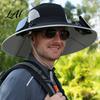 Solar Powered Sun Hat Fisherman Hat Outdoor with Dual Power USB Rechargeable Camping With Fan Fan Wide Brim Protection for Fishing Hiking Gardening