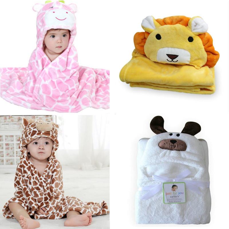 Детский халат, мультяшное одеяло, детское банное полотенце с капюшоном для малышей
