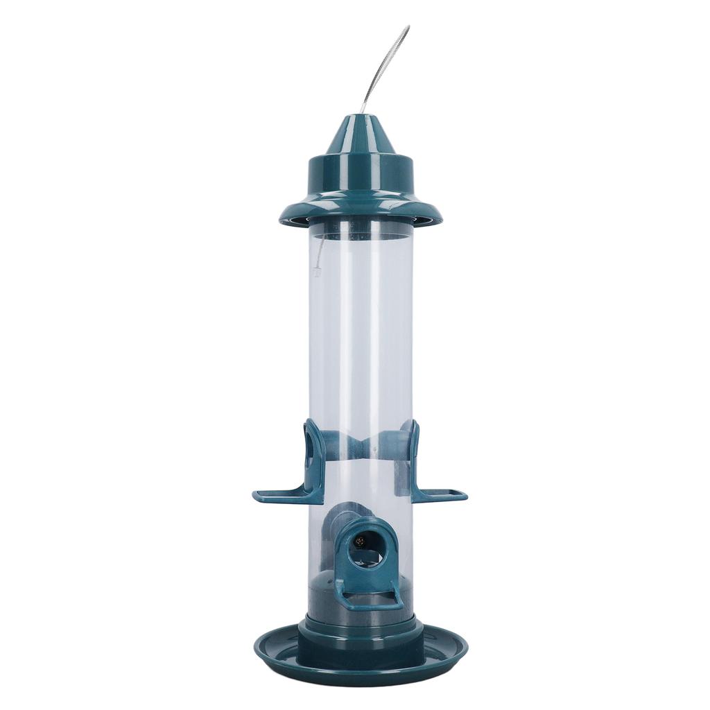 Подвесная кормушка для птиц, защищенная от белок, с регулируемым крючком, автоматическая кормушка для птиц с 4 жердочками для улицы