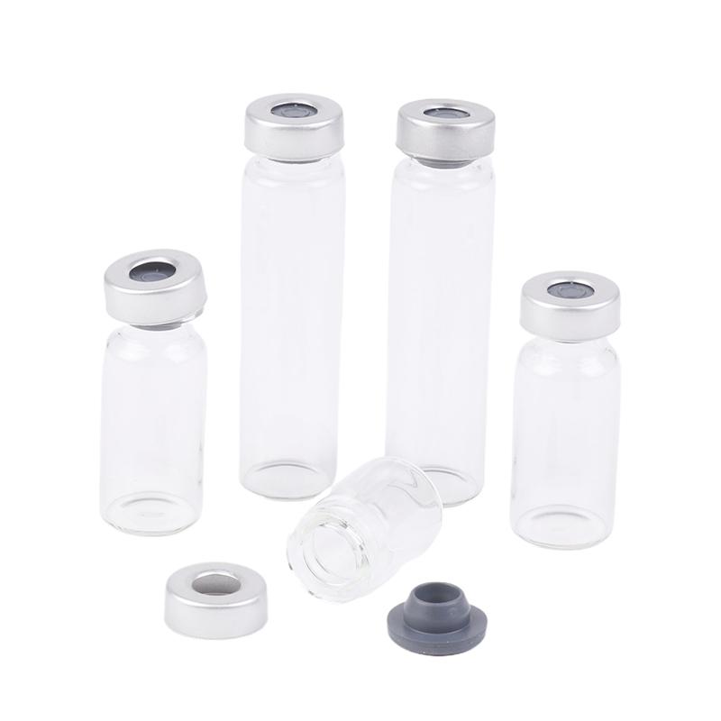10 Pack 5/10/20Ml Sealed Sample Vials Transparent Glass Vials With Self Healing Injection Port