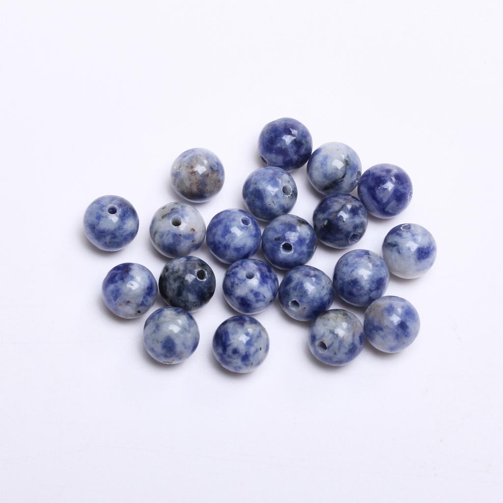 Креативные аксессуары из бисера, модный браслет, ожерелье, аксессуары, круглые бусины из натурального камня, 40-15 шт., ручная работа, сделай сам, 4, 6, 8, 10, 12 мм, для изготовления ювелирных изделий