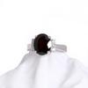 Кольцо Luxury Design с натуральным гранатом, рожденным в январе, из серебра 925 пробы для женщин. Подарок на годовщину, банкет или день рождения