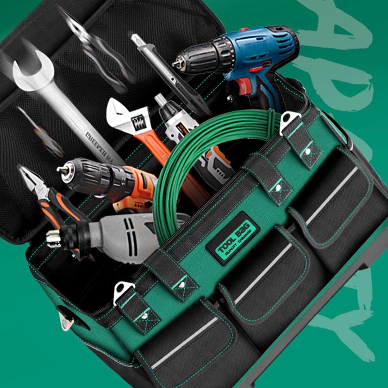 Толстая парусиновая ткань Оксфорд, рабочая сумка для инструментов, большая сумка для хранения ремонта