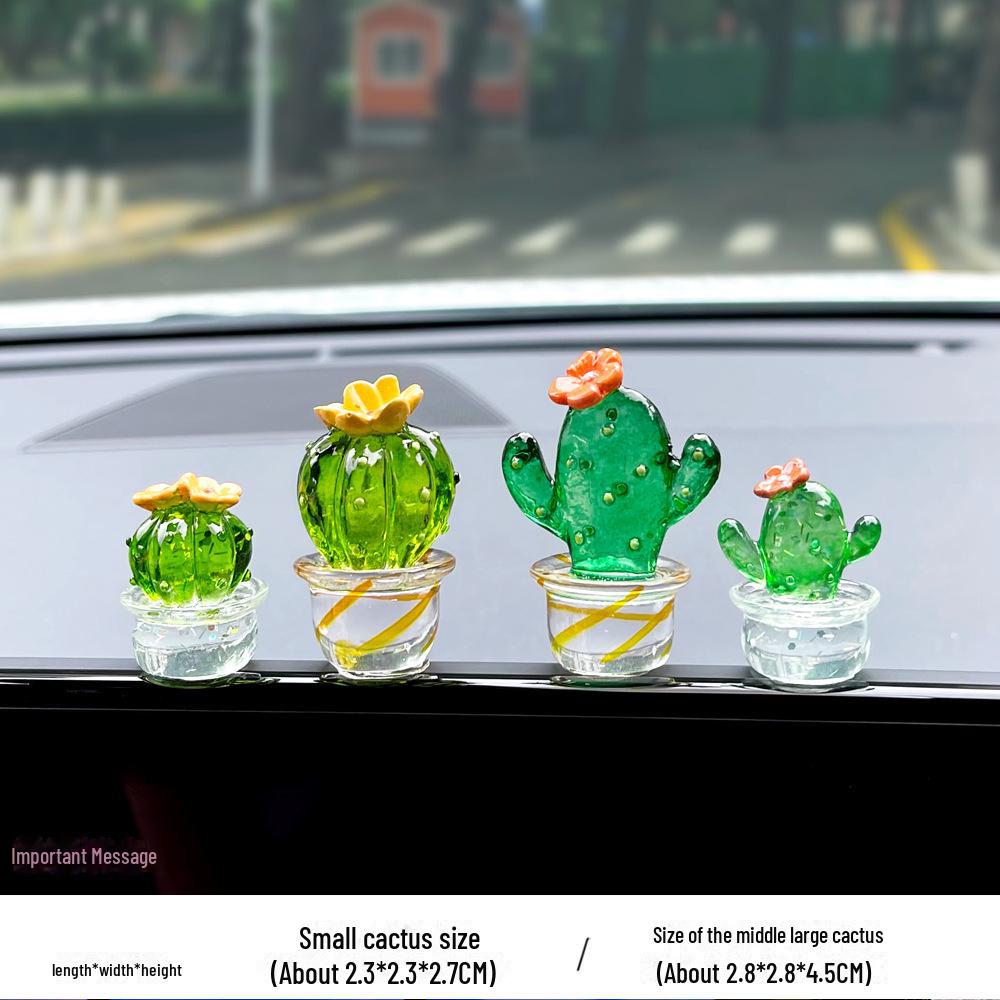 Мультяшные кактусы и животные украшения для автомобильных зеркал и приборной панели