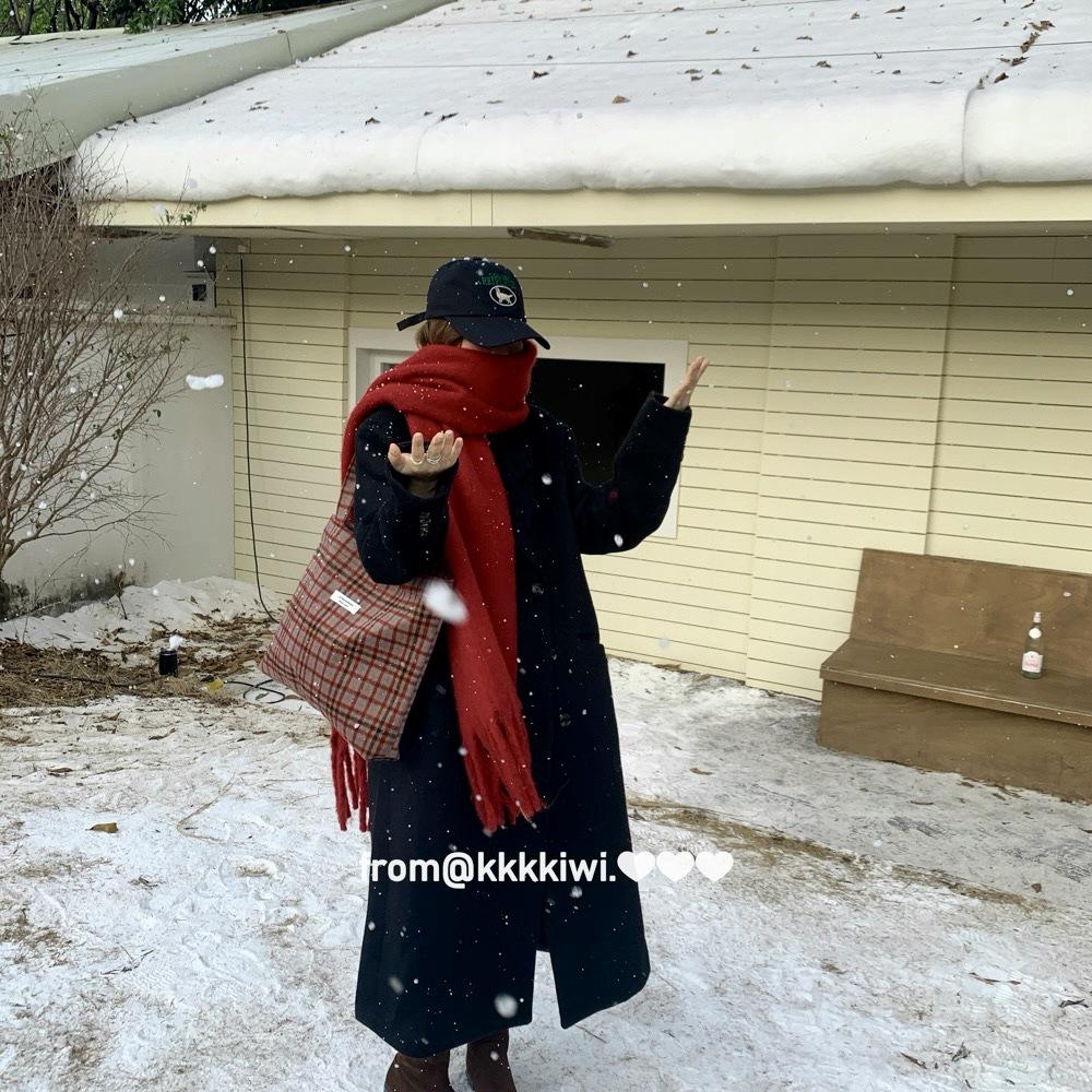 Meiraid Women's Striped Scarf: Warm, Thickened, Versatile Neckwear for Autumn and Winter