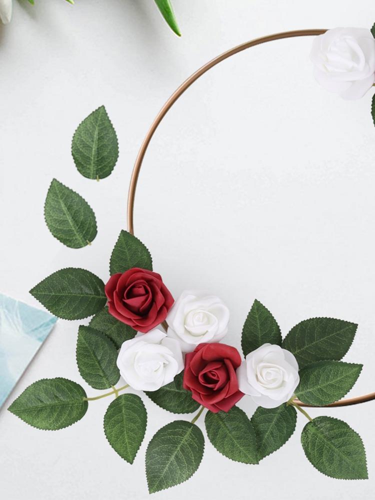 80/200 шт. поддельные листья для украшения роз, объемные зеленые листья роз для свадебных букетов своими руками, украшения для вечеринок, венок из розовой лозы, гирлянды, принадлежности