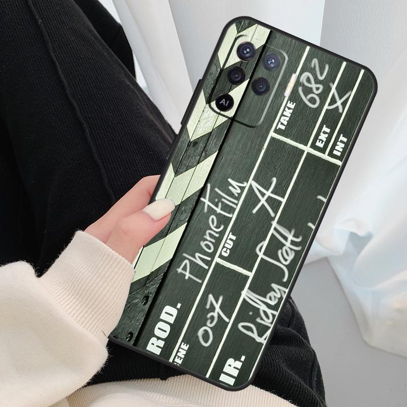 Film Movie maker Clapperboard Take Case For Oppo A18 A38 A58 A78 A98 A80 A60 A40 A96 A76 A16 A94 A74 A54 A15 A17 A57 A77 A5 Pro
