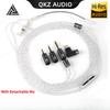 QKZ Q7MAX Earphone Cable with Mic HiFi Wired Headphone Replacement Upgrade Cord 2.5/3.5/4.4MM/TypeC/MMCX/2Pin for KZ EDX PRO TRN