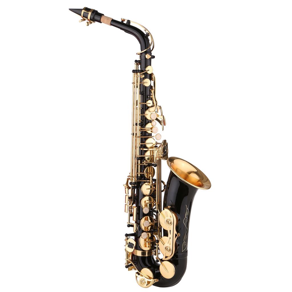 Saxophone Black Paint E-flat Sax for Beginner Student Intermediate Player Brass Eb Alto Saxophone
