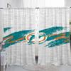 Window Kitchen Curtains For Living Room 2 Pieces Blackout Curtains Door Curtain Miami D-Dolphins Partition Bedroom Decoration