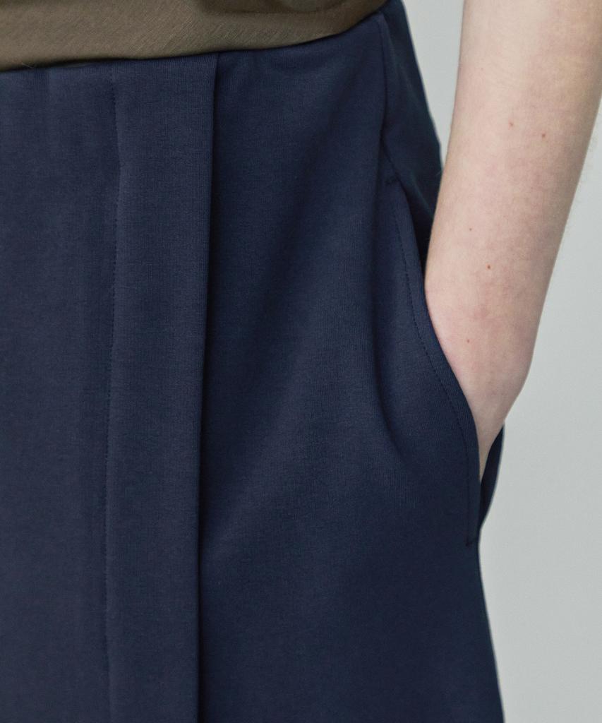 Ihr Front Slit Cotton Skirt / Navy